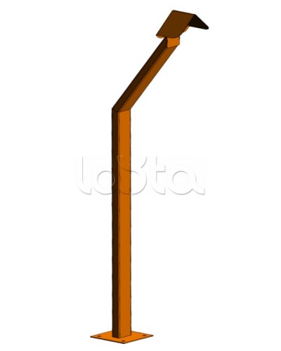 Стойка кнопки выхода Аякс наклонная исп.00 (на асфальт), оранжевая Магнито-контакт во Владивостоке Дополнительное оборудование для ОПС Pintop.ru