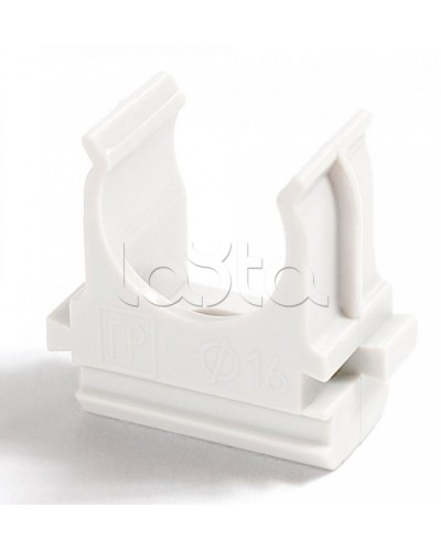 Крепёж-клипса для труб Полистирол белая д25 (100шт/1000шт уп/кор) Промрукав (PR.02725б) во Владивостоке Держатели, клипсы, скобы Pintop.ru