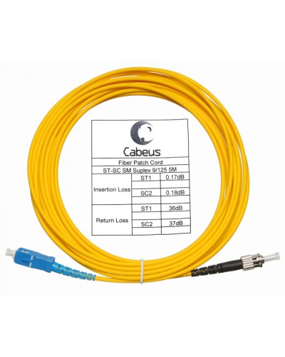 Шнур оптический simplex SC-ST 9/125 sm 10м LSZH Cabeus FOP(s)-9-SC-ST-10m во Владивостоке Патч-корды оптические Pintop.ru
