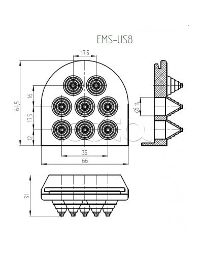 Ввод кабельный Elbox EMS-US8 во Владивостоке Аксессуары для стоек и шкафов Pintop.ru