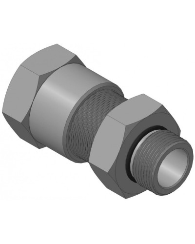 Кабельный ввод для бронированного кабеля с уплотнением внутренней оболочки кабеля резьбой G3/4, внешним диаметром кабеля D=18-22 мм и проходным диаметром кабеля d=8-12 мм Спектрон КВБ-22/12-М-G3/4 во Владивостоке Аксессуары для кабель-канала Pintop.ru