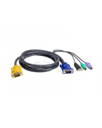 КВМ-кабель с интерфейсами PS/2, USB, VGA (1.2м) ATEN 2L-5301UP во Владивостоке Видеоусилители, Модуляторы, Делители Pintop.ru