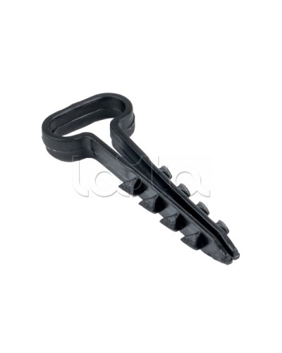 Дюбель-хомут (6х14 мм) для плоского кабеля черный (50 шт.) EKF PROxima (plc-cd-6x14b) во Владивостоке Крепеж: Дюбели, шурупы, саморезы Pintop.ru