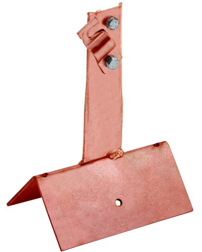 Держатель проводника круглого 6-10мм винтовой для конька широкого h=100мм медь IEK (ZDP81-50-4-16-100) во Владивостоке Крепеж Pintop.ru