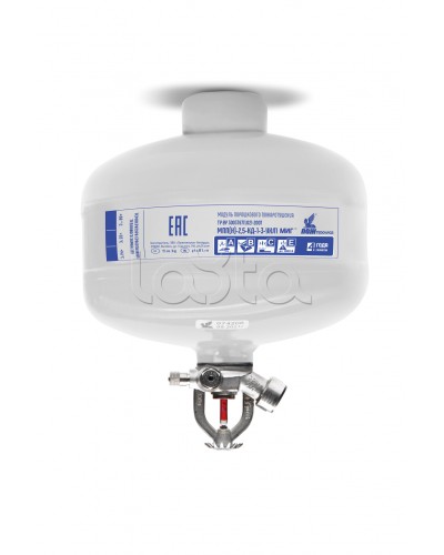 Модуль порошкового пажаротушения ПОЖТЕХНИКА МПП-2,5/68 МИГ (температура срабатывания +68°С) (белый) во Владивостоке Огнетушители Pintop.ru