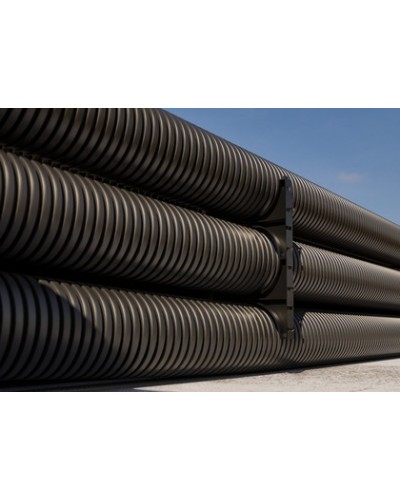 Двустенная труба ПНД гибкая для открытой прокладки д.40мм, SN23, 450Н, УФ, с протяжкой DKC 151940100 во Владивостоке Труба гофрированная Pintop.ru