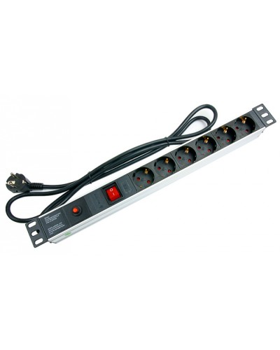 Блок на 6 розеток EU горизонтальный для 19 шкафов Cabeus PDU-6P-F-2EU во Владивостоке Блоки розеток Pintop.ru