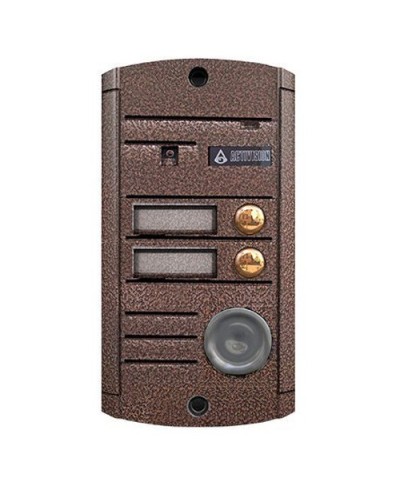 Видеопанель вызывная накладная цветная на 2 абонента с TM-считывателем Activision AVP-452 ТМ (PAL, медь) во Владивостоке Вызывные видеопанели малоабонентные Pintop.ru