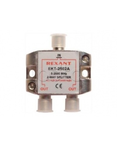 Делитель телевизионный ТВх2 под F разъём 5-2500 МГц СПУТНИК (10шт/уп) REXANT 05-6201 во Владивостоке Системы видеонаблюдения Pintop.ru