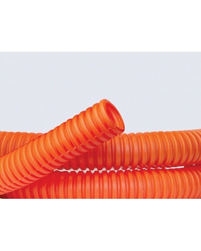Труба ПНД гибкая гофр. д.40мм, лёгкая без протяжки, 20м, цвет оранжевый DKC 70940 во Владивостоке Труба гофрированная Pintop.ru