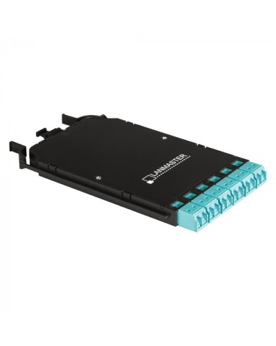 Компактная MPO кассета OS2, 12xLC, тип B, низкие потери, черная LANMASTER (LAN-MCCB-1M-12LC/OS2) во Владивостоке Патч-корды оптические Pintop.ru