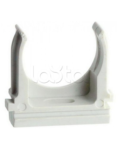 Держатель (клипса) для гофрированной или жесткой гладкой трубы D20 мм, без галогена Экопласт 41720HF во Владивостоке Держатели, клипсы, скобы Pintop.ru