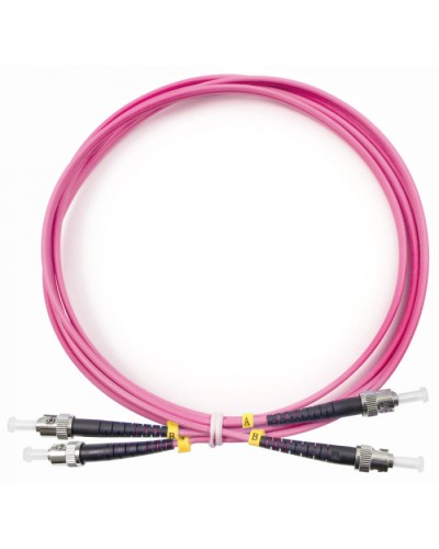 Шнур оптический duplex ST-ST 50/125 mm OM4 2м LSZH Cabeus FOP-50-OM4-ST-ST-2m во Владивостоке Патч-корды оптические Pintop.ru
