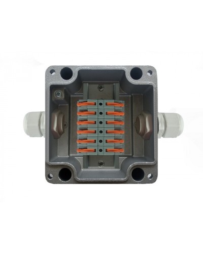 Металлическая коробка соединительная МКС 2ВК Wago «МОРОЗ»с датчиком вскрытия корпуса (тампером), IP66/IP68 Магнито-Контакт во Владивостоке Распределительные коробки Pintop.ru