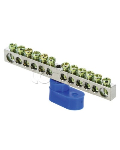 Шина 0 N (6x9мм) 12 отв. цинк синий угловой изолятор EKF PROxima (sn1-63-12-1) во Владивостоке Клеммные колодки Pintop.ru