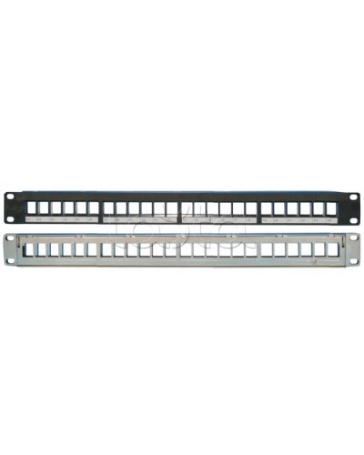 Наборная коммутационная панель 19”, 1U, 24 порта UTP/FTP Eurolan (27F-00-24BL) во Владивостоке Коннекторы Pintop.ru