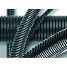 Труба ПА 6 гофр. DN48мм, ПВ-0, Dвн 47,4 мм, Dнар 54,5 мм, цвет тёмно-серый, с протяжкой DKC PA614855F0