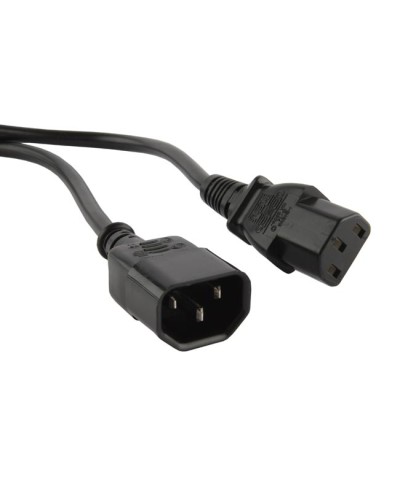 Кабель питания с заземлением Hyperline PWC-IEC13-IEC14-1.8-BK во Владивостоке Патч-корды и пигтейлы Pintop.ru