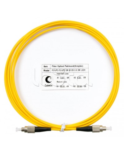 Шнур оптический simplex FC-FC 9/125 SM 3 м LSZH Cabeus FOP(s)-9-FC-FC-3M во Владивостоке Патч-корды оптические Pintop.ru