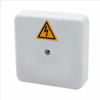 Коробка распределительная огнестойкая КРОПС-П0, IP41, габаритные размеры 75х75х20 мм, для кабелей сечением до 4 мм2, 2 клеммы КМ-Профиль (FRJB-KM-P0-4-02-КРОПС-IP41)