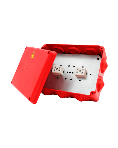 Коробка распределительная огнестойкая КРОПС-П6, IP55, габаритные размеры 240х195х90 мм, для кабелей сечением до 2,5 мм2, 40 клемм КМ-Профиль (FRJB-KM-P6-2.5-40-КРОПС-IP55) во Владивостоке Распределительные коробки Pintop.ru