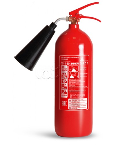 Огнетушитель ПОЖТЕХНИКА ОУ-3 ИНЕЙ (34В, до 10 000V) (баллон по ГОСТ 949) во Владивостоке Огнетушители Pintop.ru