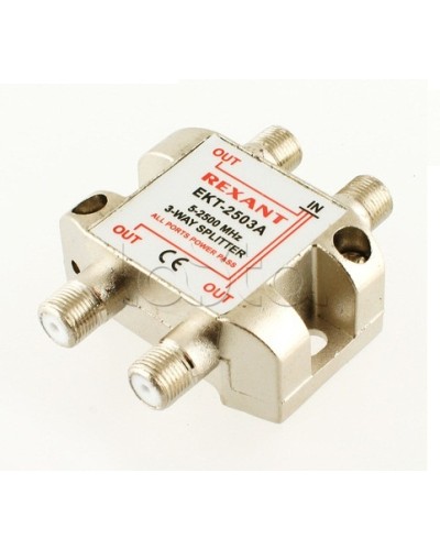 Делитель телевизионный ТВх3 под F разъём 5-2500 МГц СПУТНИК (10шт/уп) REXANT 05-6202 во Владивостоке Системы видеонаблюдения Pintop.ru