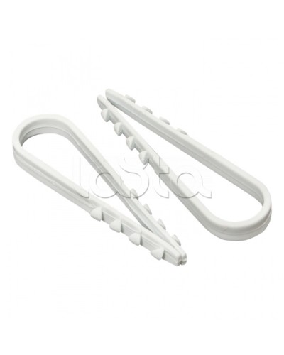 Дюбель-хомут для круглого кабеля (11-18мм) белый (100шт.) EKF PROxima (plc-ncc-11x18w) во Владивостоке Крепеж: Дюбели, шурупы, саморезы Pintop.ru