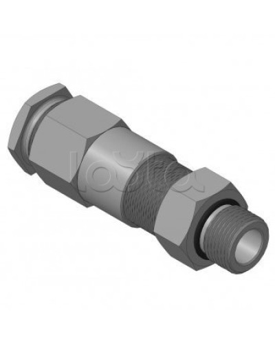 Кабельный ввод для бронированного кабеля с двойным уплотнением резьбой G1/2, внешним диаметром кабеля D=14-18 мм и проходным диаметром кабеля d=8-12 мм Спектрон КВБ-18/12-2У-М-G1/2 во Владивостоке Аксессуары для кабель-канала Pintop.ru