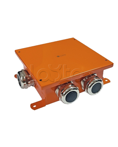 SMB165 Коробка металлическая, огн. E-110,о/п 164х164х65, 6 метал. гермовводов 18-25мм, IP66, 8Р, (2,5-16 мм2), цвет оранж. Экопласт (56449) во Владивостоке Распределительные коробки Pintop.ru