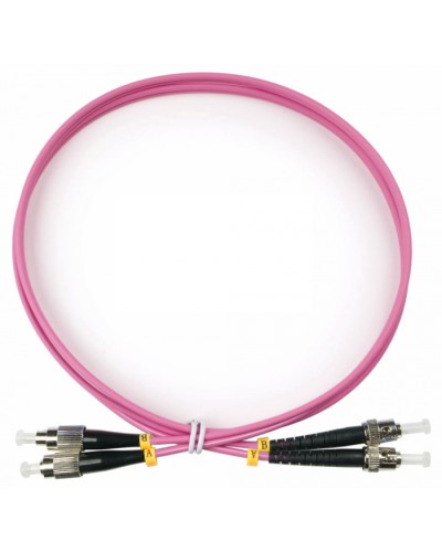 Шнур оптический duplex FC-ST 50/125 mm OM4 1м LSZH Cabeus FOP-50-OM4-FC-ST-1m во Владивостоке Патч-корды оптические Pintop.ru