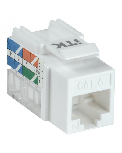 Модуль Keystone Jack кат.5E UTP 110 IDC 90град ITK CS1-1C5EU-11 во Владивостоке Модули Keystone Pintop.ru