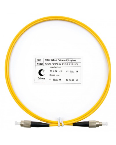 Шнур оптический simplex FC-FC 9/125 SM 1,5 м LSZH Cabeus FOP(s)-9-FC-FC-1,5M во Владивостоке Патч-корды оптические Pintop.ru