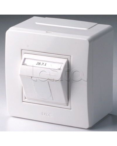Коробка в сборе с 1 розеткой RJ45, кат.5е телефон / компьютер, коричневая розница DKC 10665B во Владивостоке Распределительные коробки Pintop.ru