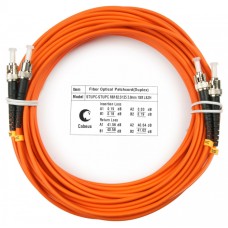 Шнур оптический duplex ST-ST 62,5/125 mm 10м LSZH Cabeus FOP-62-ST-ST-10m