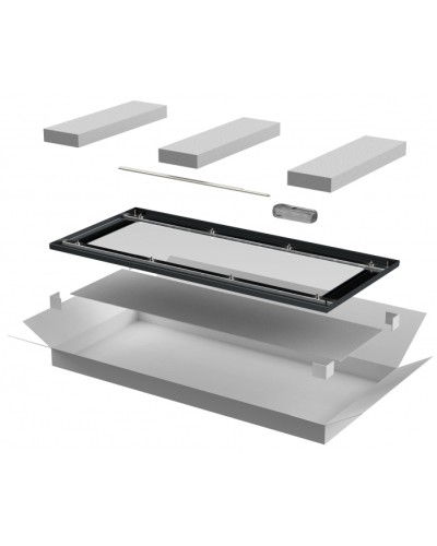 ITK LINEA E Дверь стеклянная 600мм шкафа 24U чер. (LE05-24U6X-DR) во Владивостоке Аксессуары для стоек и шкафов Pintop.ru