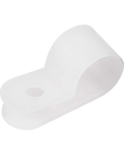 Кабельная скоба под винт 9 мм, белая, упаковка 50 шт. Rexant (07-4409) во Владивостоке Держатели, клипсы, скобы Pintop.ru