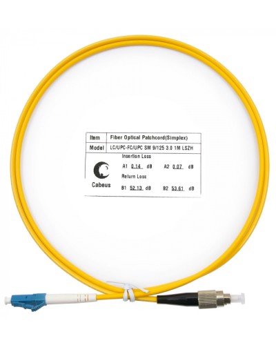 Шнур оптический simplex LC-FC 9/125 SM 1 м LSZH Cabeus FOP(s)-9-LC-FC-1M во Владивостоке Патч-корды оптические Pintop.ru