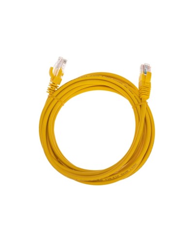 Патч-корд U/UTP, CAT 5e, RJ45-RJ45, 26AWG, LSZH, желтый, 3м REXANT 02-0105-3 во Владивостоке Патчкорды (медные) Pintop.ru