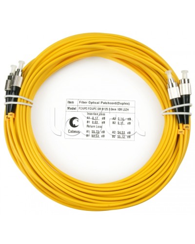 Шнур оптический duplex FC-FC 9/125 sm 25м LSZH Cabeus FOP(d)-9-FC-FC-25m во Владивостоке Патч-корды оптические Pintop.ru