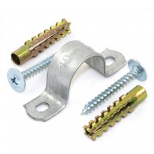 Комплекты для крепления ОКЛ с использованием самореза, дюбеля и скобы СМД 12-13 (100 шт) Промрукав (PR08.5000)