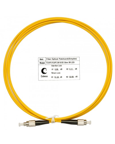 Шнур оптический simplex FC-FC 9/125 SM 2 м LSZH Cabeus FOP(s)-9-FC-FC-2M во Владивостоке Патч-корды оптические Pintop.ru