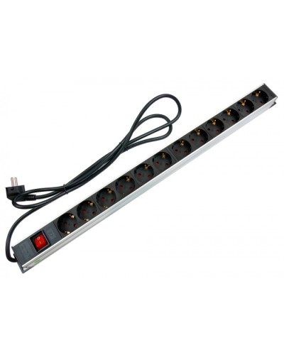 Блок на 12 розеток EU для 19 шкафов Cabeus PDU-12P-2EU во Владивостоке Блоки розеток Pintop.ru