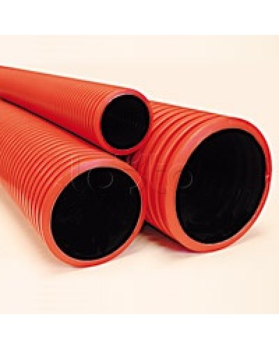 Труба гибкая двустенная D90 мм, красный с зондом DKC 121990100 во Владивостоке Труба гофрированная Pintop.ru