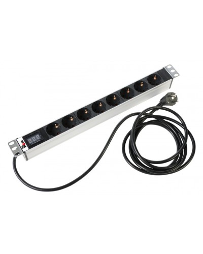 Блок розеток 1U, 8 розеток Schuko Rem R-16-8S-AM-440-3 во Владивостоке Блоки розеток Pintop.ru