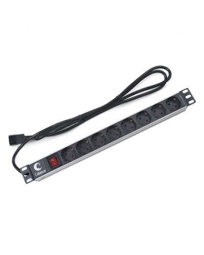 Блок на 8 розеток IEC 320 горизонтальный для 19 шкафов Cabeus (PDU-8P-2IEC) во Владивостоке Блоки розеток Pintop.ru