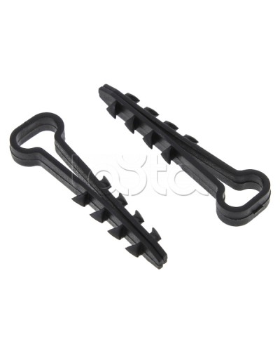 Дюбель-хомут (6х12 мм) для плоского кабеля черный (100 шт.) EKF PROxima (plc-cd1-6x12b) во Владивостоке Крепеж: Дюбели, шурупы, саморезы Pintop.ru