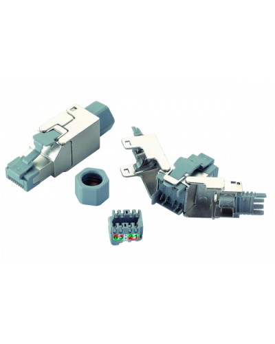 Вилка RJ45 категории 6 FTP для полевой установки Eurolan (13A-F6-03SL) во Владивостоке Коннекторы и разъемы Pintop.ru