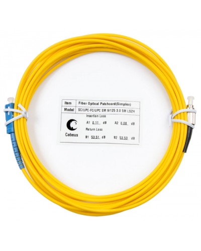 Шнур оптический simplex SC-FC 9/125 sm 7м LSZH Cabeus FOP(s)-9-SC-FC-7m во Владивостоке Патч-корды оптические Pintop.ru