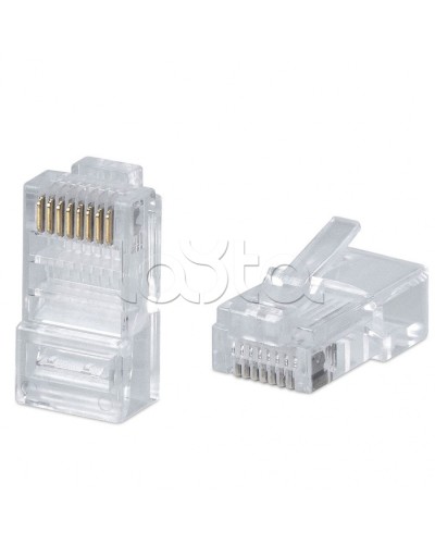 Коннектор RJ-45 под витую пару, категория 5e, универсальный (для одножильного и многожильного кабеля) Cabeus 8P8C во Владивостоке Коннекторы и разъемы Pintop.ru